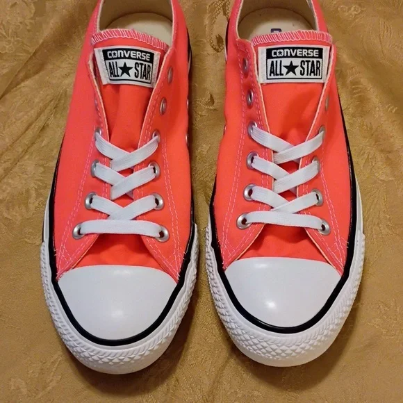 CONVERSE Orange All Star Sneakers Women's 9.0 Men's 7.0 - Picture 6 of 12